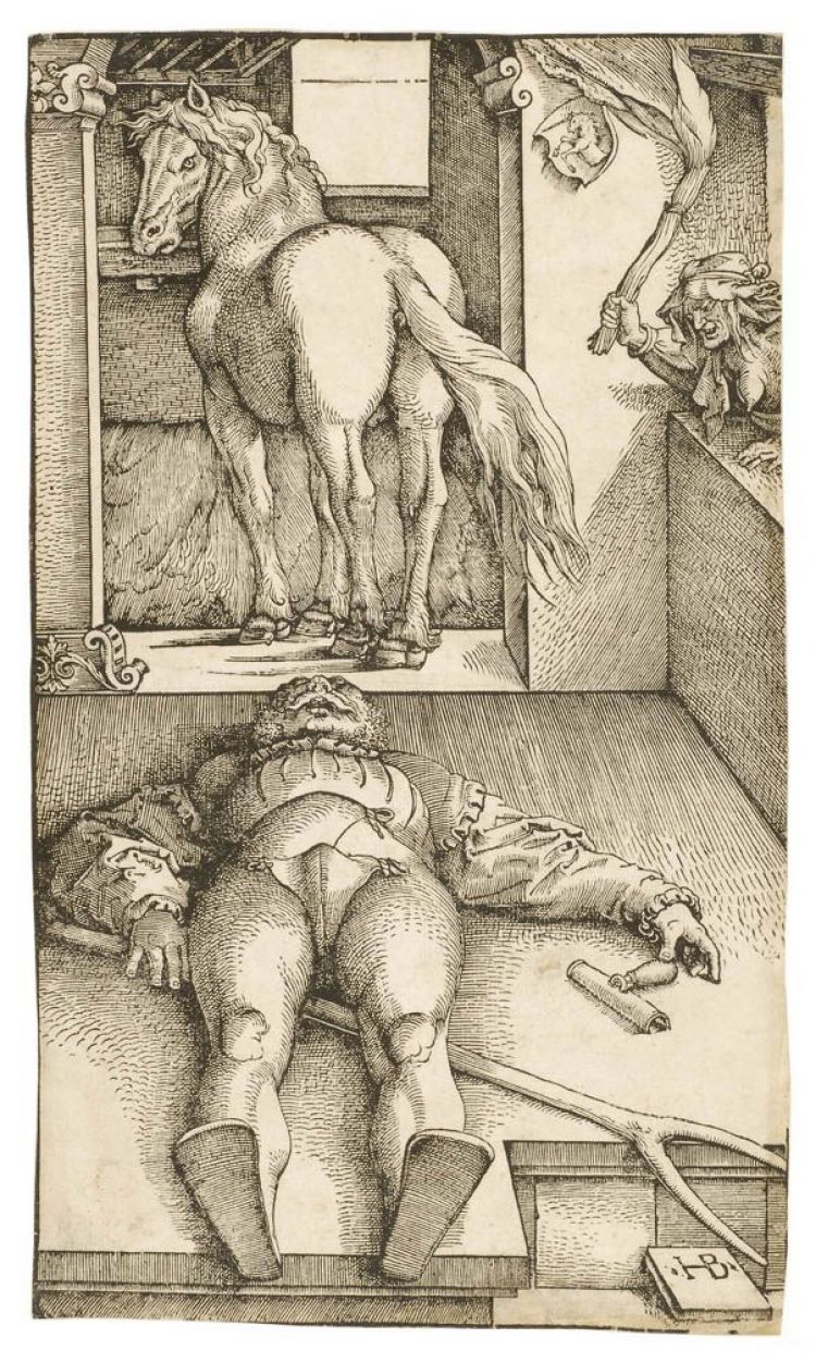 2.	Hans Baldung dit Grien, le Palefrenier ensorcelé, gravure sur bois, 1544. Photo. M. Bertola/Musées de Strasbourg