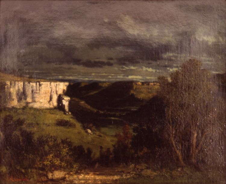 Gustave Courbet, La Vallée de la Loue par temps d’orage, vers 1849, Photo : Musées de la Ville de Strasbourg