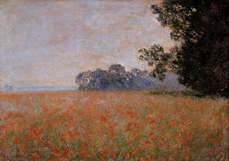 Claude Monet, Le Champ d’avoine aux coquelicots, vers 1890, Photo : Mathieu Bertola – Musées de la Ville de Strasbourg