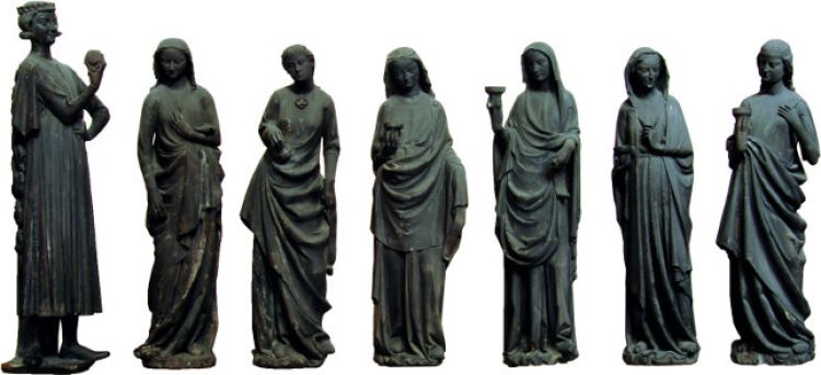 Tentateur, Vierges folles et Vierges sages, vers 1280-1300, Photo : Musées de la Ville de Strasbourg