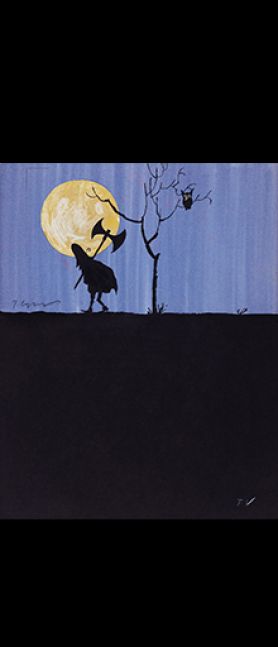 Sans titre, dessin pour Les Trois Brigands, 1961, Coll. Musée Tomi Ungerer © Diogenes Verlag AG, Zürich/ Tomi Ungerer Estate. Photo: Martin Bernhart – Musées de la Ville de Strasbourg