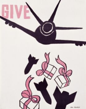 « Give », affiche contre la guerre du Vietnam, 1967, © Ayants droit Tomi Ungerer / Coll. Musée Tomi Ungerer © Diogenes Verlag AG, Zürich/ Tomi Ungerer Estate. Photo : Martin Bernhart – Musées de la Ville de Strasbourg
